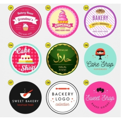 

Cetak Sticker Label/ Sticker Vynil/Costume Sticker Logo Brand name Olshop UK. 3x3