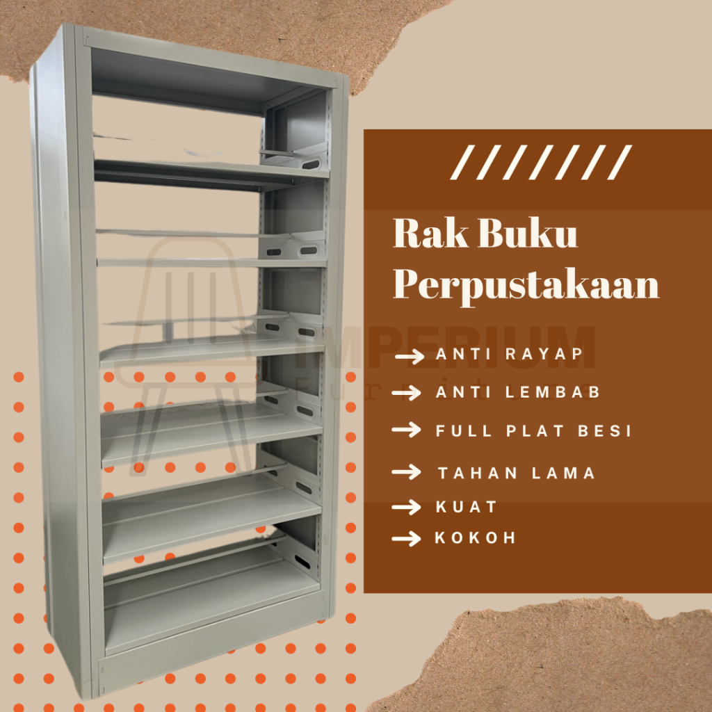 Rak Buku / Rak Buku Besi / Rak Perpustakaan / Rak Buku Perpustakaan Besi /Rak Perpustakaan Besi