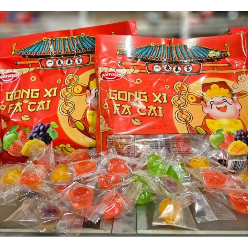 

Naraya Fruit Jelly Candy/ Permen Jelly Buah Assorted/Pernen buah 400gr (exp September 2026)
