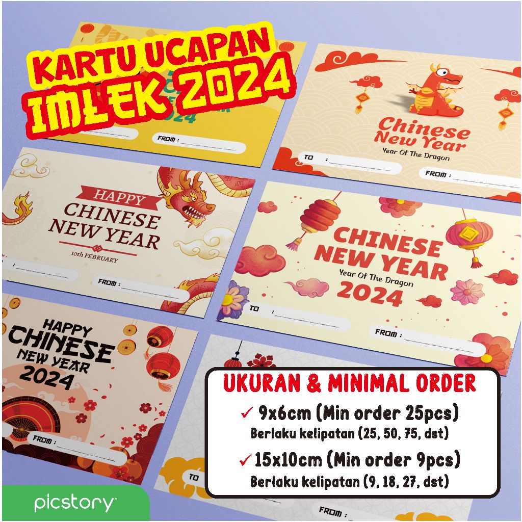 Kartu Ucapan Imlek/ Greeting Card Chinese New Year/ Gift Card CNY/ Kartu Imlek NAGA