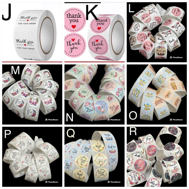 

Sticker thank you J-R isi 500 pcs per roll diameter 2,5 cm
