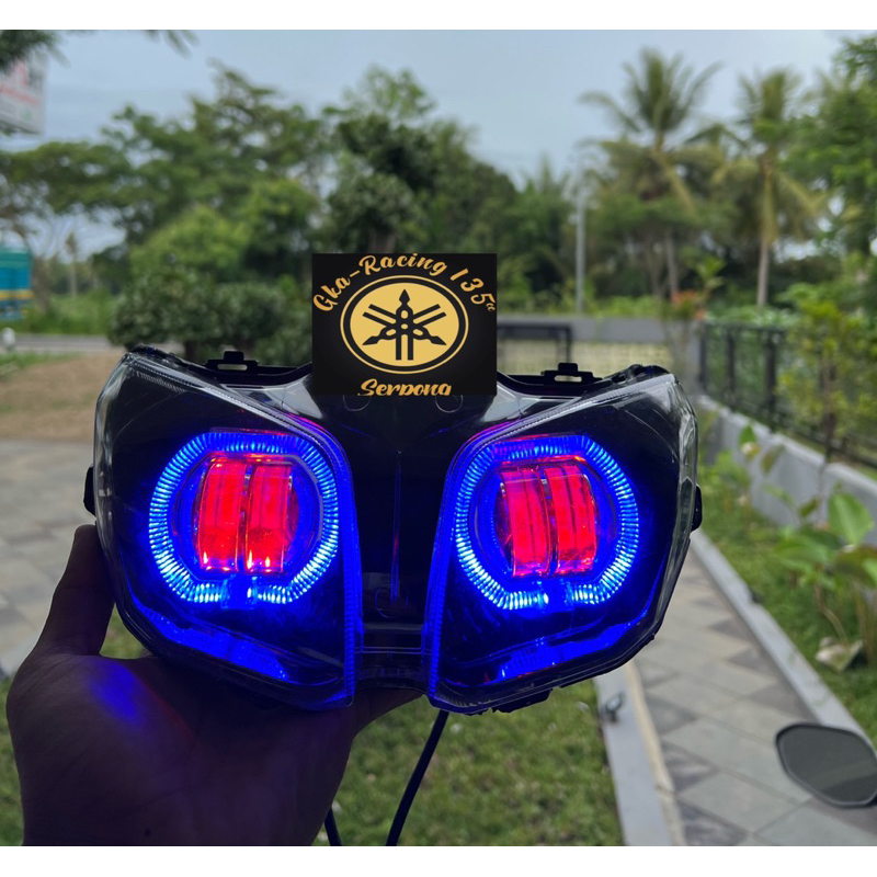 Lampu depan jupiter z 2010 biled projie led