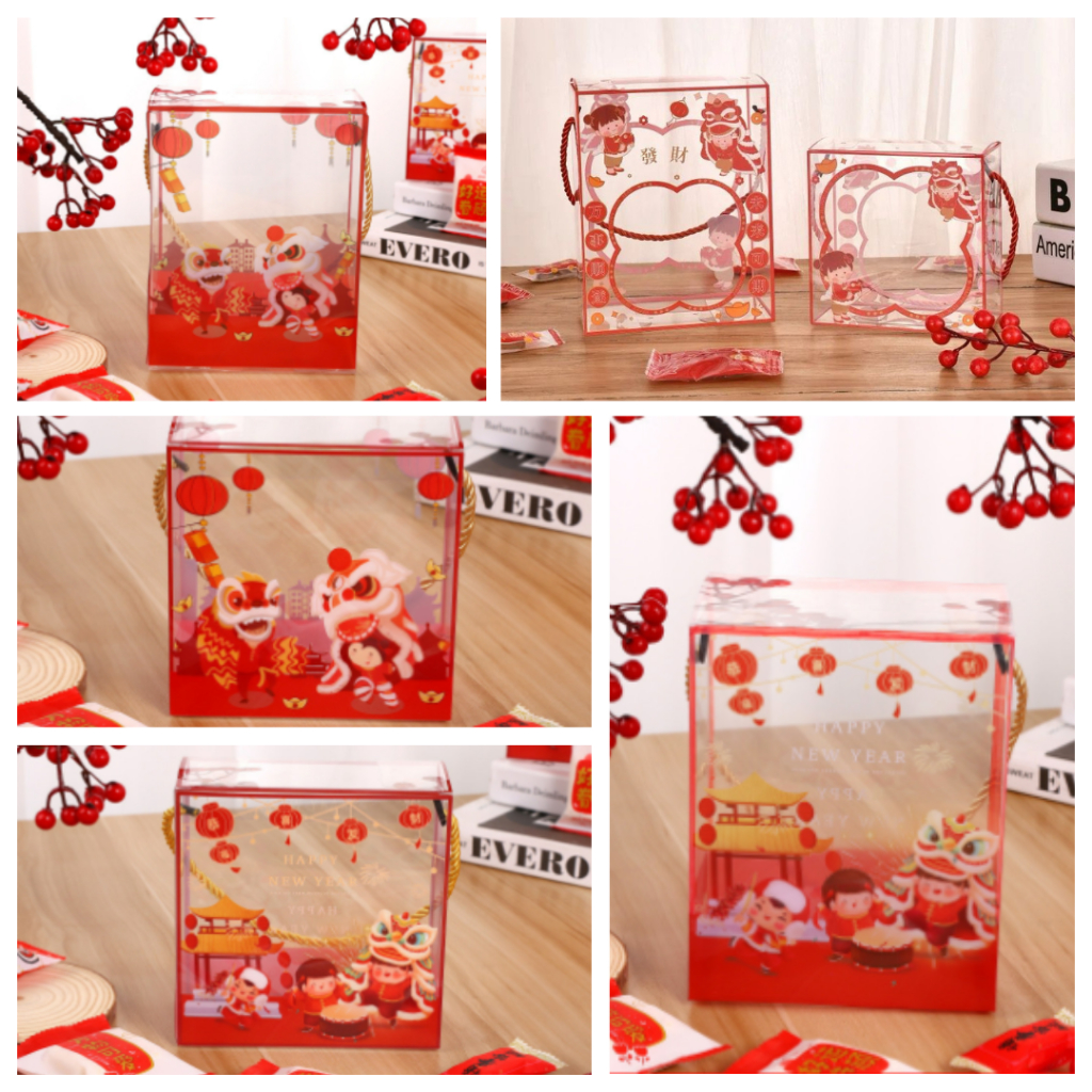 

Box mika transparan imlek clear box pvc CNY sincia 1pcs