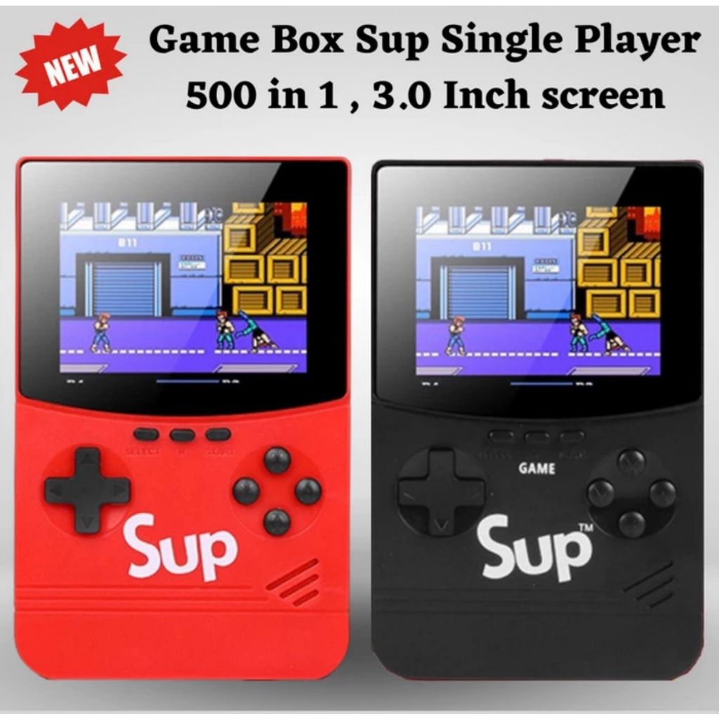 [BISA COD] [Mainan Anak] Game Box SUP 3 Inch Single Player 500 Games In 1 / Console Game Boy