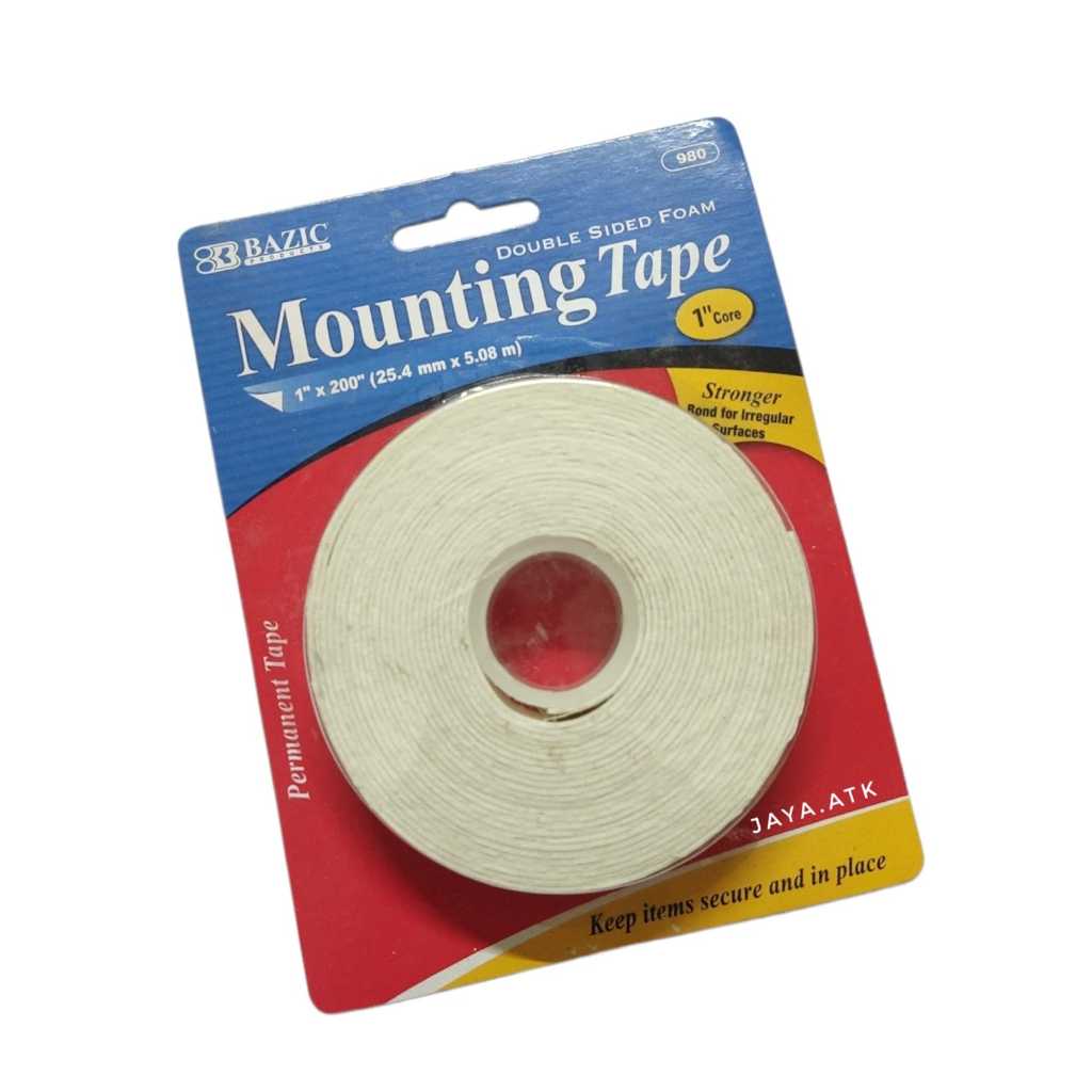 

SOLASI DOUBLE FOAM TAPE MOUNTING 25 X 5 M BAZIC 980 DOUBLE TAPE 2 SISI SELOTIP