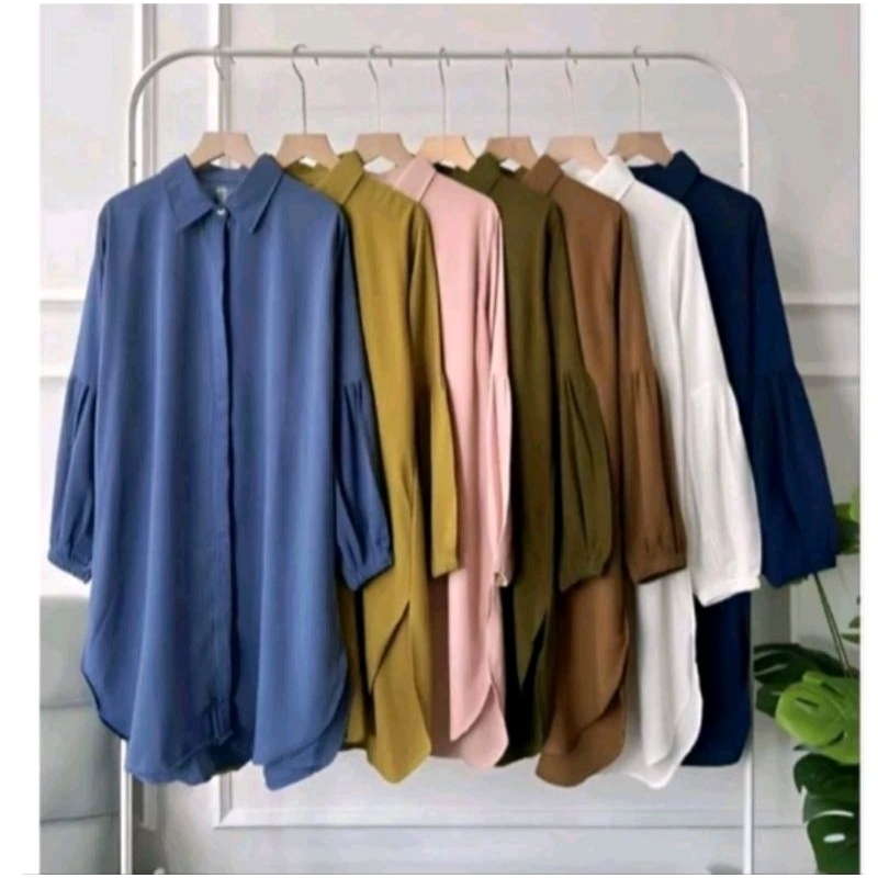 DIANARA TUNIK//TUNIK LENGAN BALON // TUNIK CRINKLE AIRFLOW