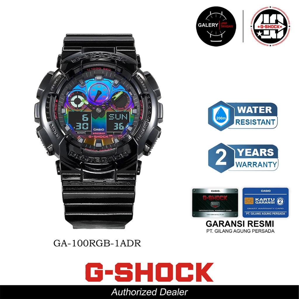 Jam Tangan G-SHOCK GA-100RGB-1ADR Original