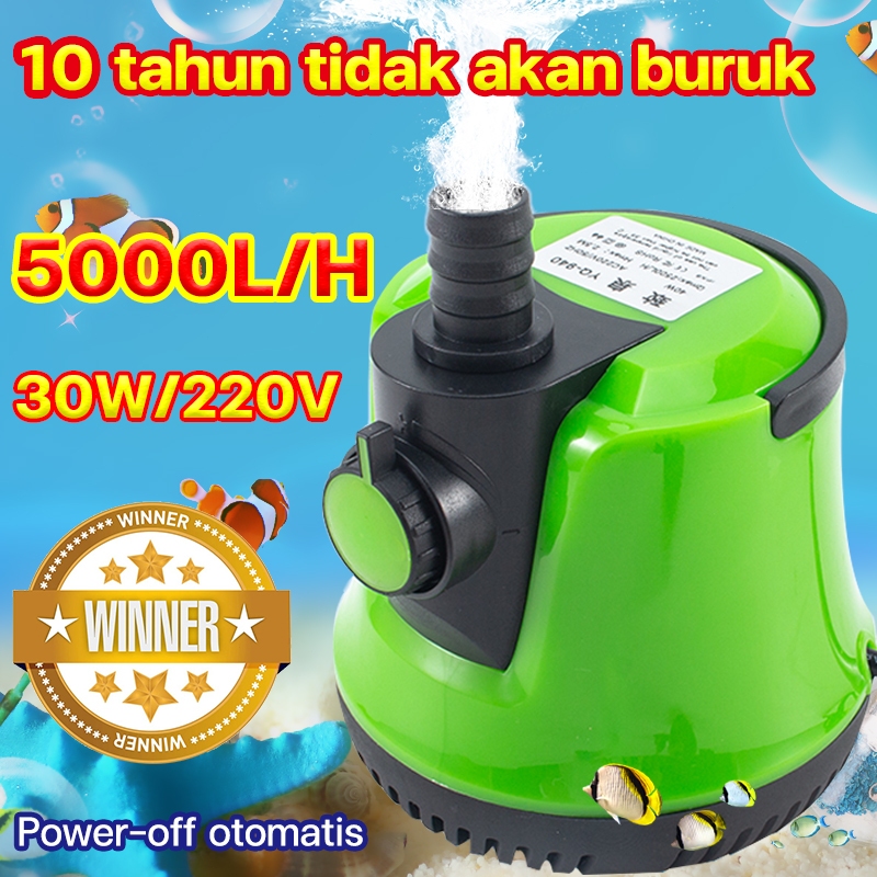 5000L/H Super hisap Pompa Air 25W/50WPompa Pompa Air Celup Aquarium Kolam Ikan Submersible Water