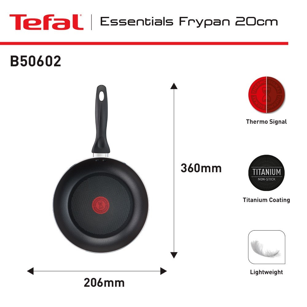 TEFAL ESSENTIALS FRY PAN 20 CM B5060295