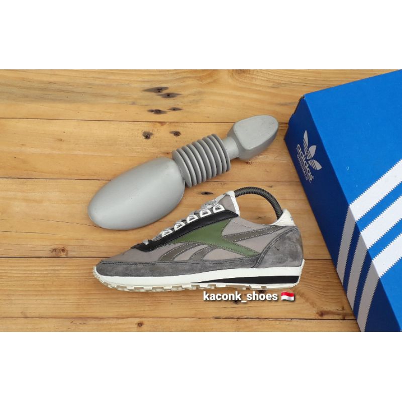 SEPATU SNEAKERS CASUAL REEBOK AZTEC CLASSIC ABU ABU GREY HIJAU ORIGINAL