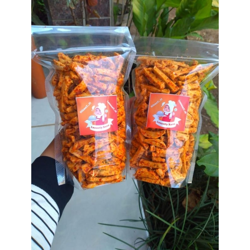 

Basreng Ikan Tuna Pedas Gurih Daun Jeruk Lezzetly Rasa 250gr