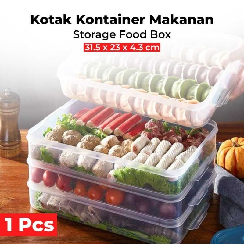 

Kotak Kontainer Makanan Kulkas Storage Food Box 31.5x23x4.3cm - RFS48