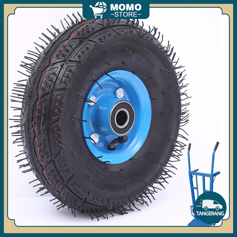 25cm Roda Gerobak Dorong Karet Tebal Roda Troli Gerobak 10 Inch Inflatable Kebisingan Kecil