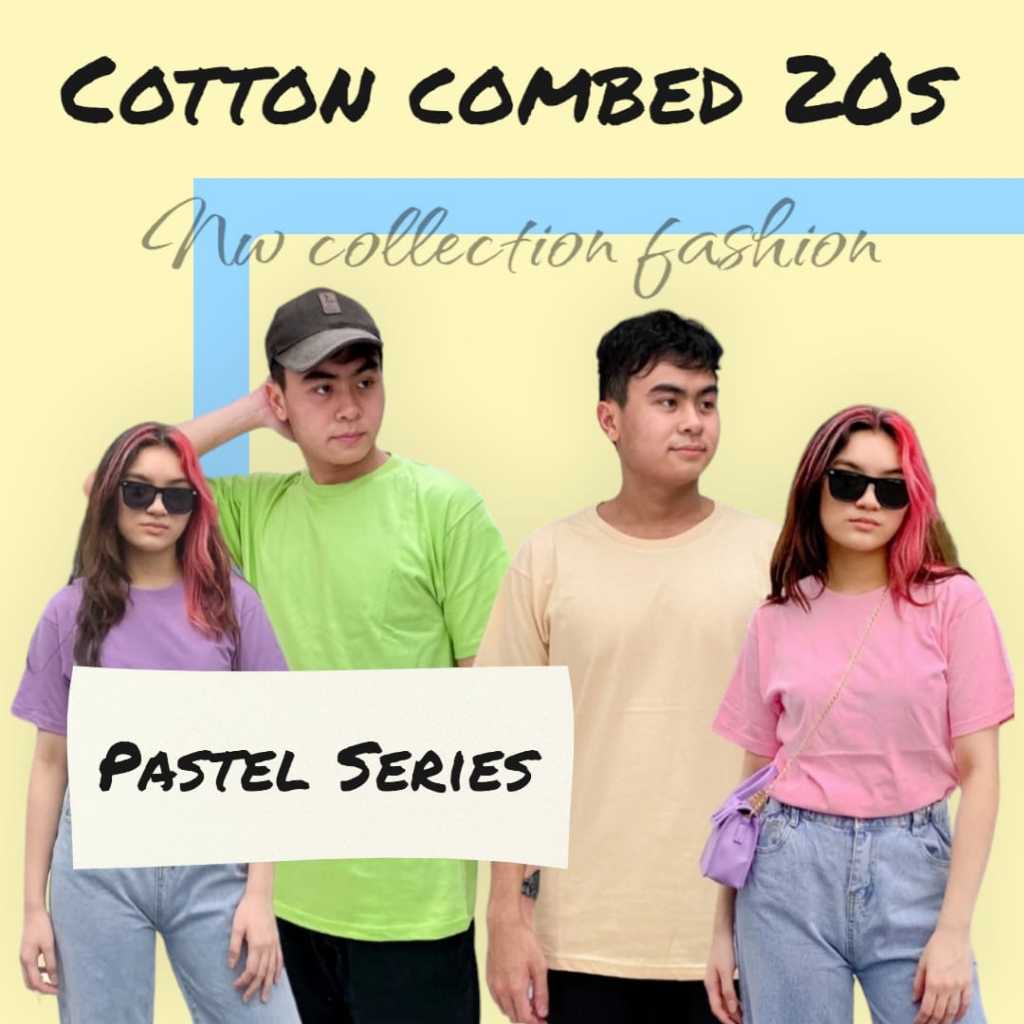 ~NCF~ [PASTEL SERIES] KAOS POLOS COTTON COMBED 20S | KATUN KOMBED UNISEX M-XXL