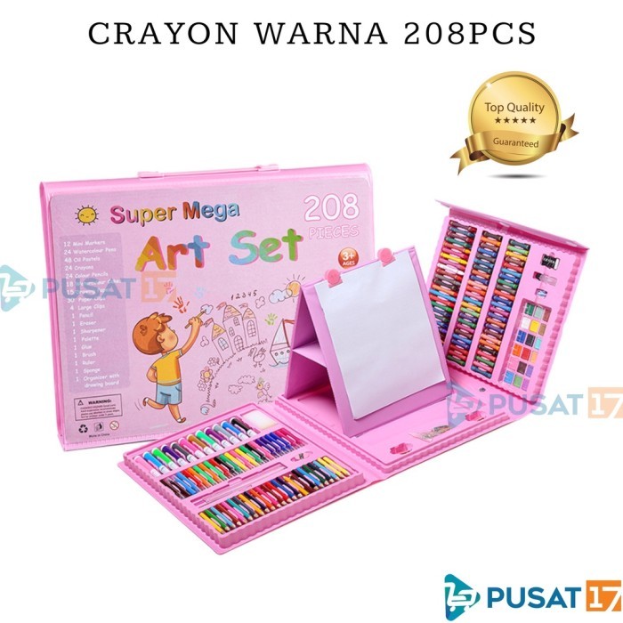 

ART SET 208 PENSIL WAR CRAYON 208PCS KRAYON ARTSET BESAR ALAT LUKIS