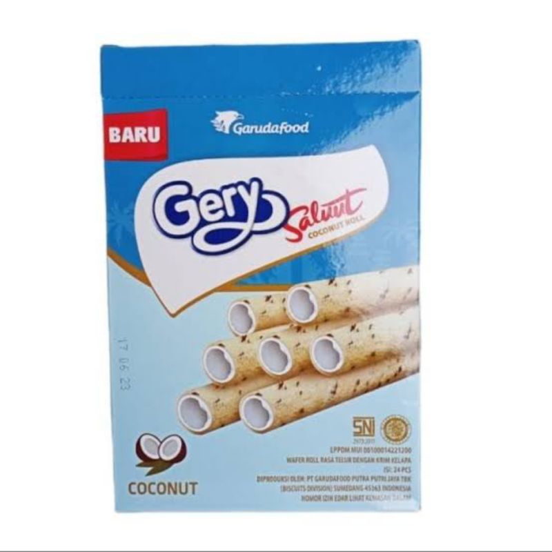 

gery salut coconut roll isi:24roll perbox