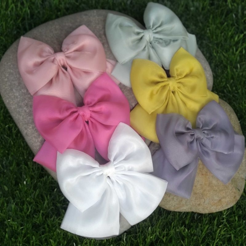 Aplikasi pita baju anak kain organza glitter