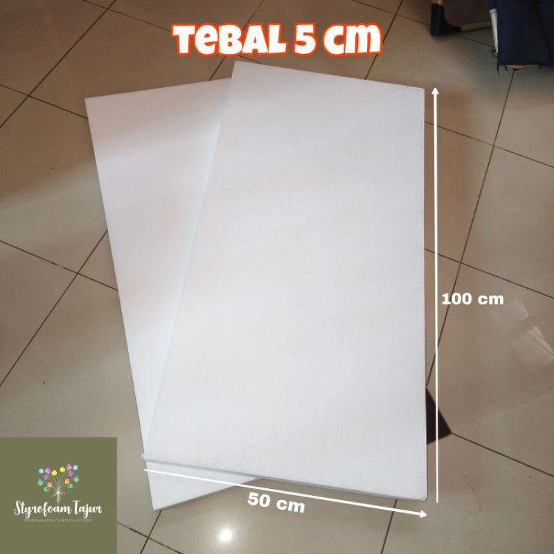 100 x 50 tebal 5 cm styrofoam lembaran gabus lembaran