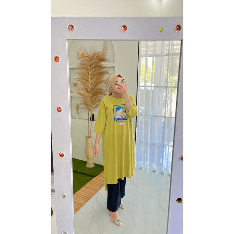 KAOS LONG TUNIK | KAOS SERBA 100k | KAOS BABYTERY KNIT LONG TUNIK