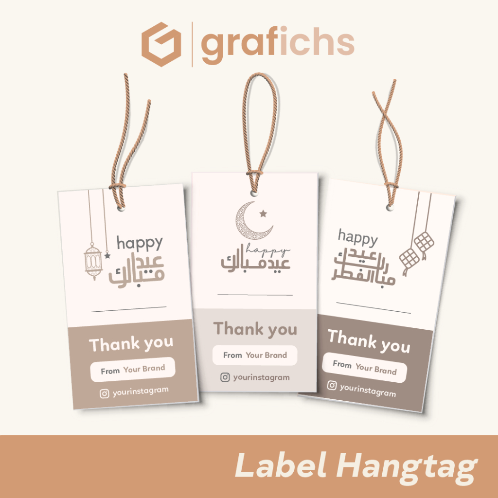 

[20 pcs] Hangtag Label Ramadhan Idul Fitri HT01 - HT06 by Grafichs