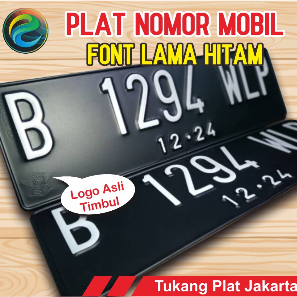 Neg PLAT NOMOR MOBIL HITAM STANDAR ASLI LOGO TIMBUL PLAT MOBIL ASLI PLAT MOBIL MURAH FLAT NOMOR MOBI