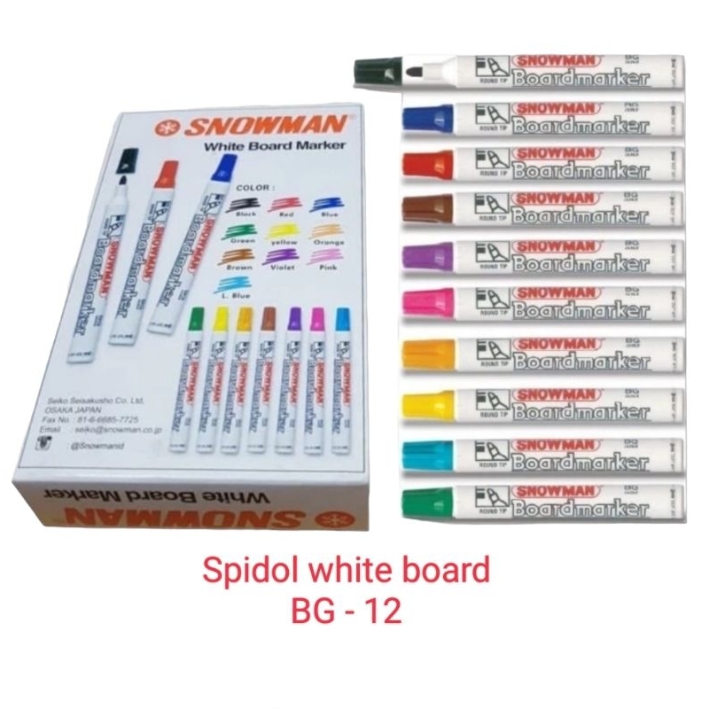 

ORI Spidol Whiteboard Snowman original BG12 (bisa dipus)