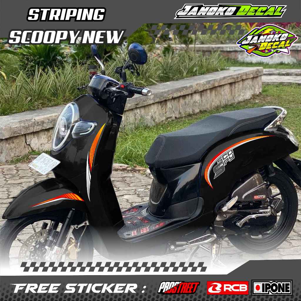 STRIPING VARIASI LIST MOTOR SCOOPY NEW 2019 / STICKER VARIASI HONDA SCOOPY NEW 2019