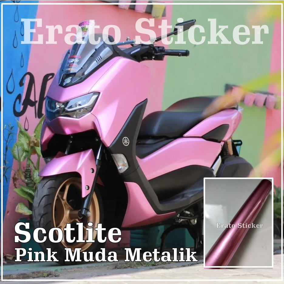 Skotlet motor pink muda metalik scotlite soft pink metalik candy skotlet stiker motor pink muda meta