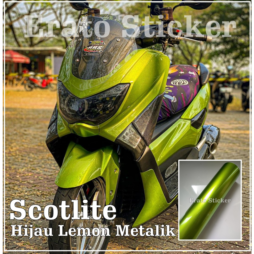 skotlet stiker motor hijau lemon candy skotlet motor hijau lemon stiker motor hijau candy glosy