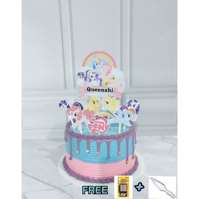 

Kue ulang tahun little poni,unicorn, Minnie mouse dll