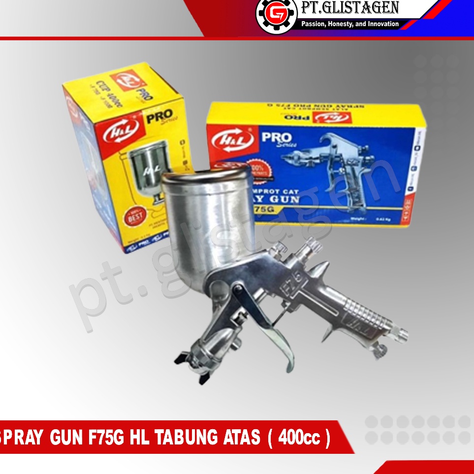 Ready Stock WLq HL F75G Mesin Spray Gun Spraygun HL F75G F75  Tabung Atas  4cc