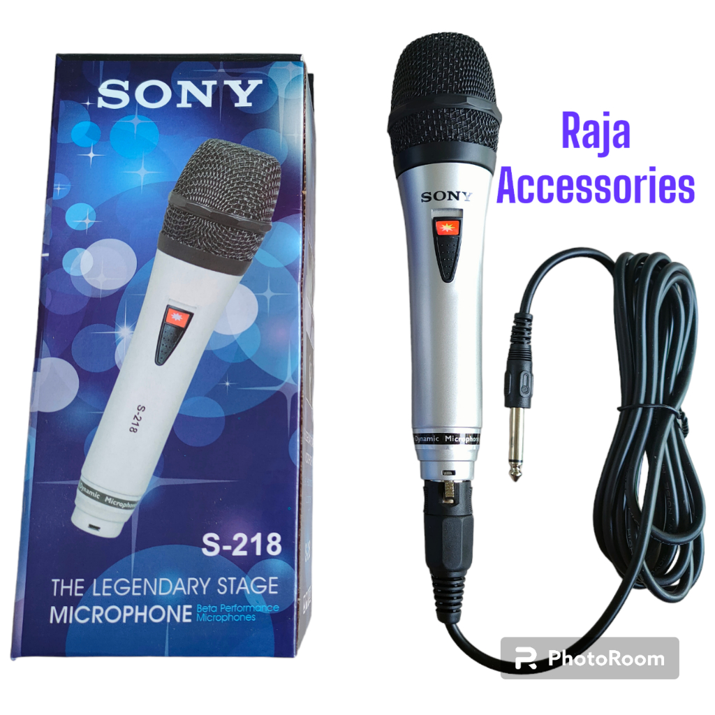 MIC KABEL SONY S-218 / MICROPHONE KABEL SONY S 218 PROFESSIONAL MICROPHONE