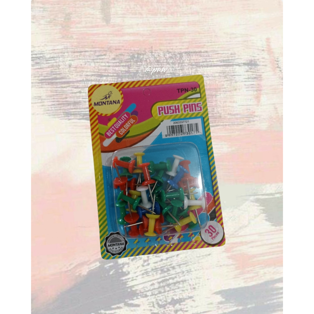 

Push Pins/ Paku Kertas/ Paku Pin Warna/ Jarum Tekan Mading