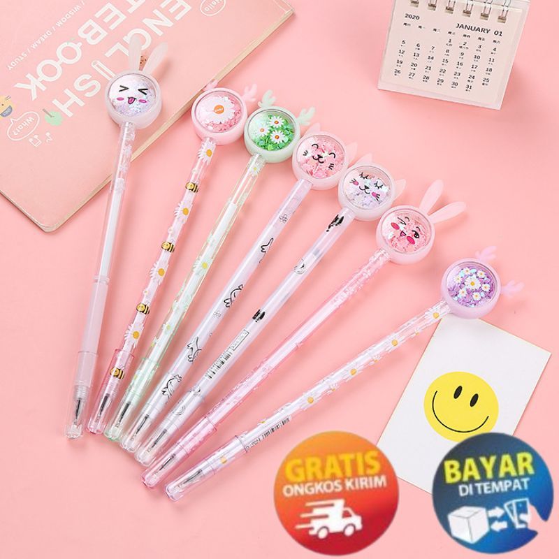 

SANDBOX - KP146 PENA KARAKTER PAYET GLITER BUNNY LUCU BLACK INK GEL PULPEN MURAH GEL BOLPEN GEL PASTEL ALAT TULIS SEKOLAH KANTOR MURAH IMPORT