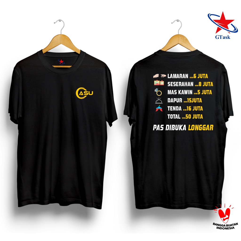 Kaos Distro Lamaran Seserahan Dapur Tenda Pas Dibuka Longgar / Baju Seserahan 6jt