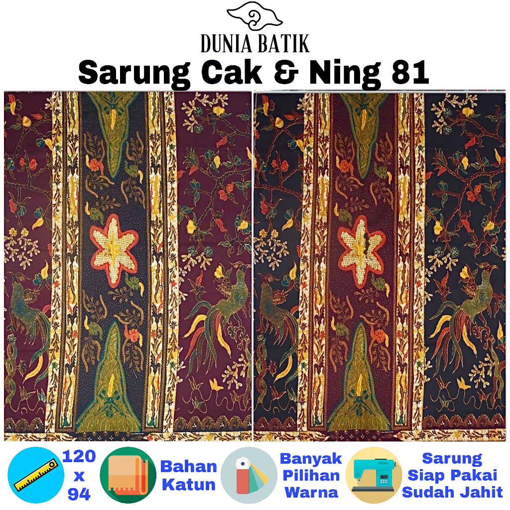 Sarung Batik Cak Ning 81 Sarung Jarik Halus Batik Katun Sarung Dewasa Kain Murah Jarik Perempuan Sar