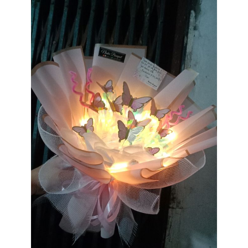 Buket Kupu-kupu viral / buket kupu-kupu hologram