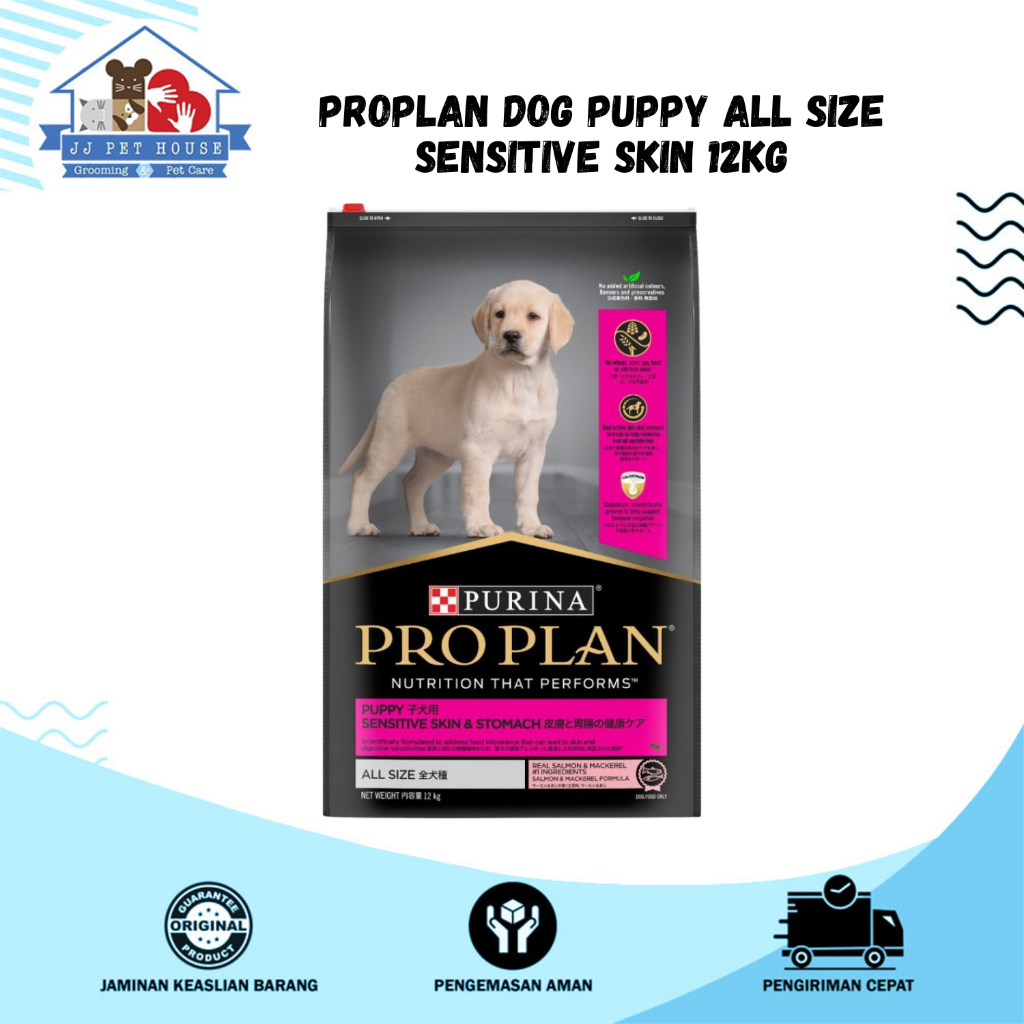 MAKANAN ANJING PROPLAN DOG PUPPY ALL SIZE SENSITIVE SKIN 12KG