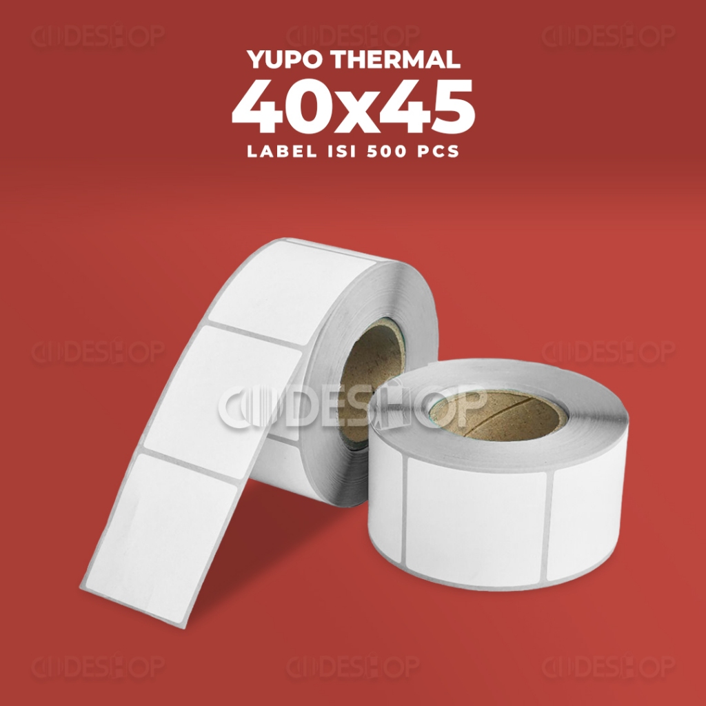 

Label Stiker Yupo Thermal 40x45mm 40x45 Timbangan 40 x 45 mm isi 500 Pcs