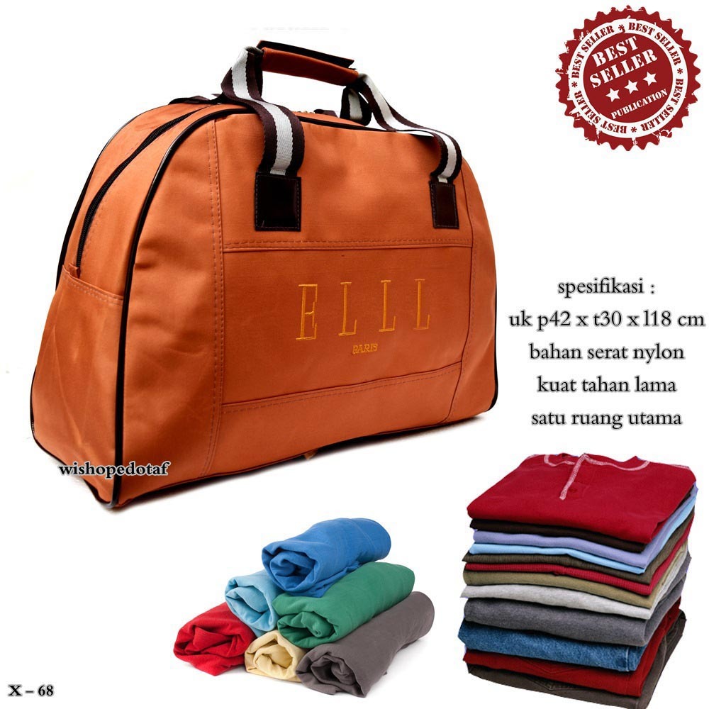 Tas Nylon Travel Kulit ELL Medium