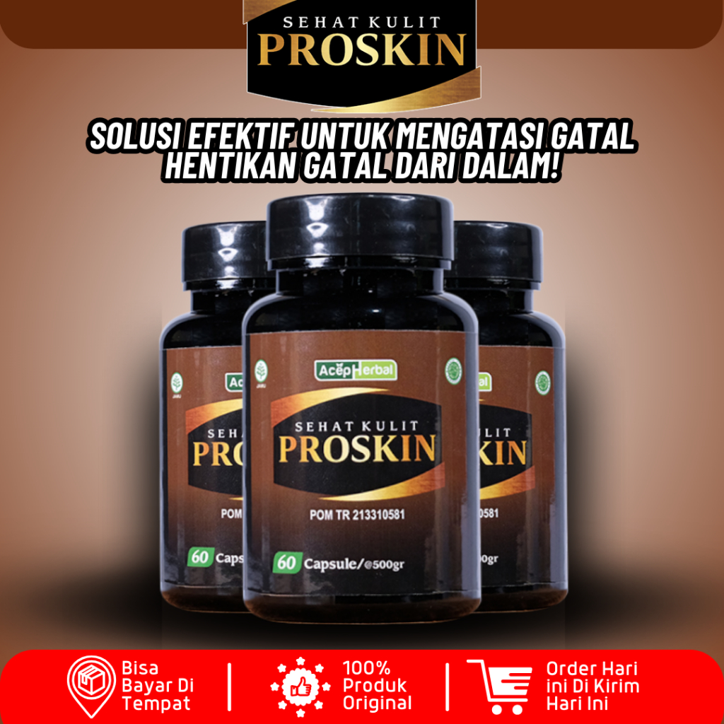 Proskin Obat Gatal Kapsul Hentikan Gatal dari Dalam Obat Gatal Eksim Infeksi Jamur Kurap Kudis Gatel