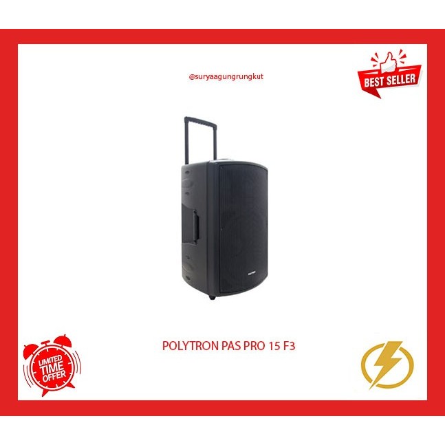 SPEAKER PORTABLE POLYTRON BLUETOOTH 15 INCH - PAS PRO 15 F3