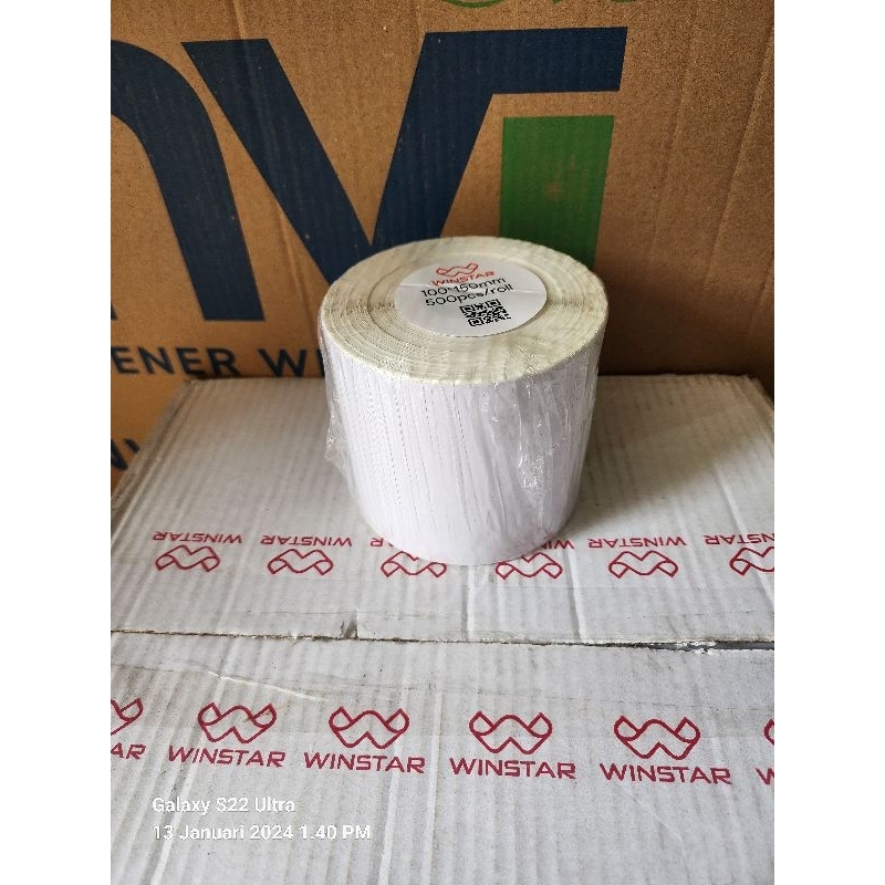 

Label Thermal Stiker 100 x 150 Merek WINSTAR HARGA 1 ROLL ISI 500 Lembar