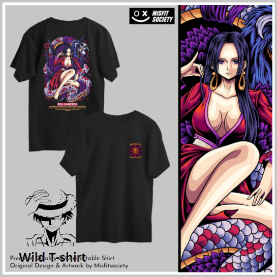 [Bestselling] Tshirt Boa Hancock Kaos Anime Distro One Piece Ratu Bajak Laut Suku Kuja One Piece T-S