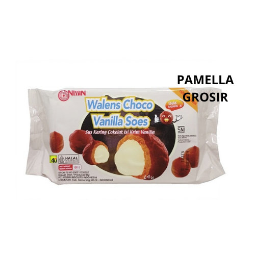 

NISSIN Walens Choco Vanilla Sus Kering Cokelat Isi Krim Vanilla 100 gr