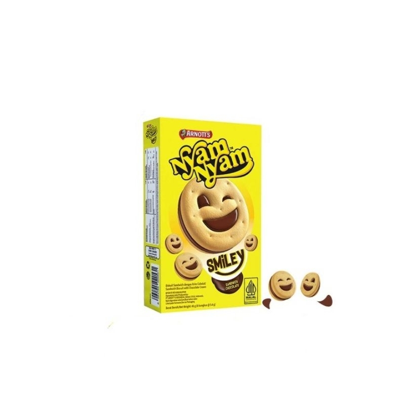 

Arnott's Nyam Nyam Smiley Cokelat 45G