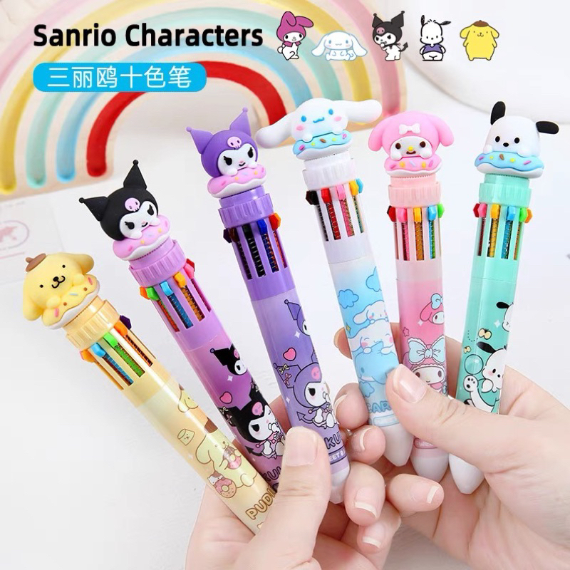 

BOLPEN 10 WARNA MOTIF SANRIO LUCU BINATANG KELINCI HAMSTER BABI