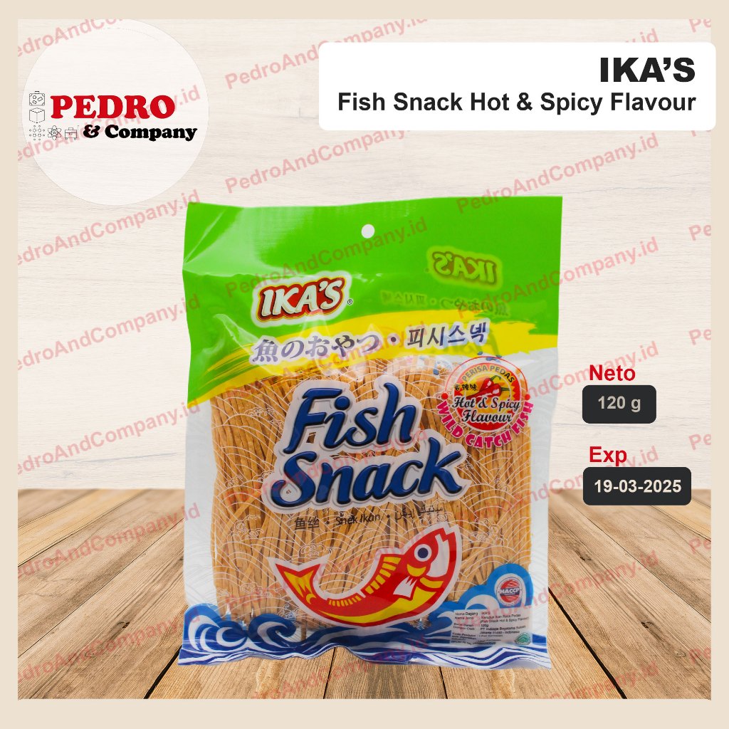 

ika's fish snack rasa pedas (HIJAU) 120 gram - snack ikan kering snek ikas ika