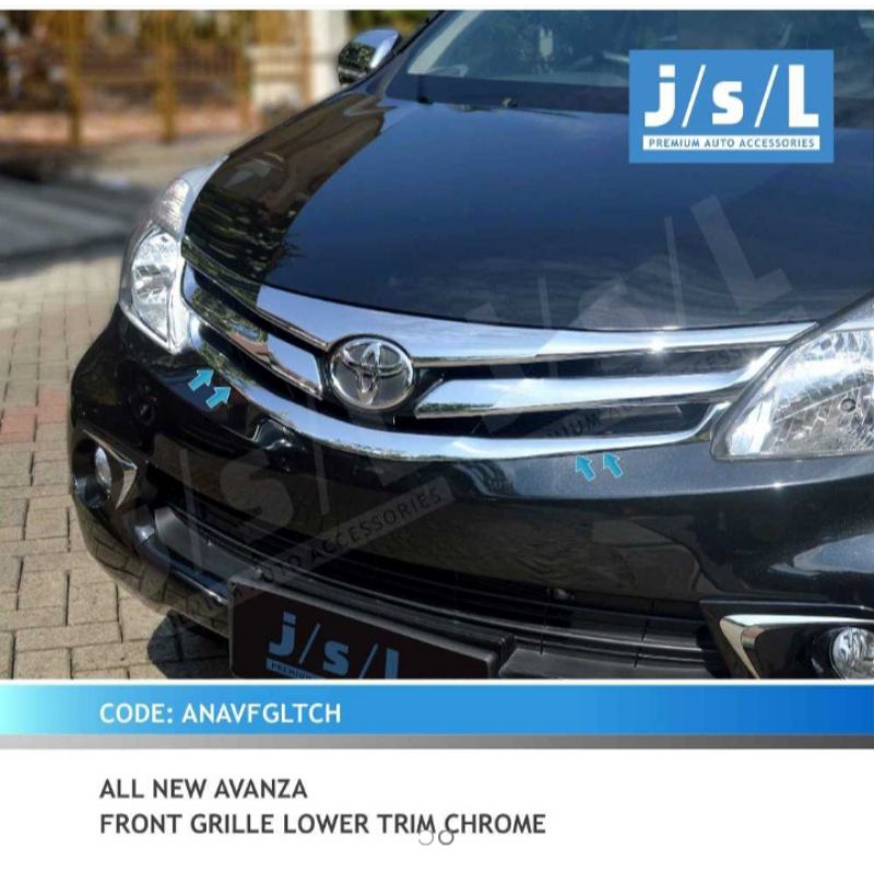 List Grill Depan Bawah All New Avanza 2012 2013 2014 Chrome Merk JSL