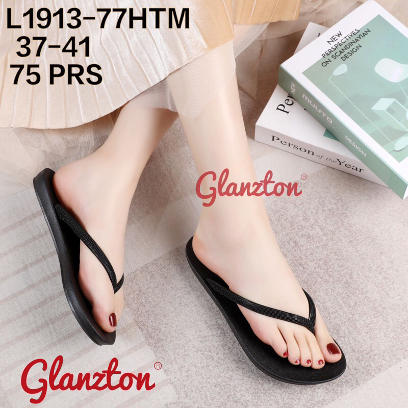Sandal Japit Glanzton Khusus Hitam 1913-77, 1819, 1870